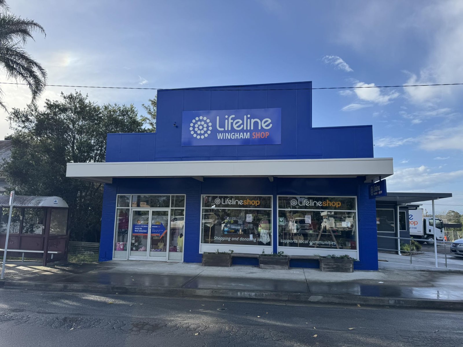Donated goods being handed over to Lifeline Mid Coast